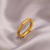 Anillo de la Fortuna de Acero de Titanio Color Libre Lujo de Alta Gama Simple Estilo Frío Anillo para Hombre y Mujer Combinable Anillo de Pareja