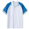 Uniformes escolares de verão para alunos do ensino fundamental e médio, camisas polo de manga curta para alunos do ensino fundamental II, camisetas para alunos do ensino médio, conjuntos de uniformes de classe azuis e brancos