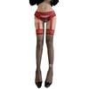 Sexy sexy borde rojo negro seda tirante uno celebridad de internet ins moderno viento de deseo puro sobre la rodilla alto largo delgado traje