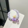 Lindas scrunchies de colores con cuentas de colores de princesa que no dañan el cabello, versátiles, cuerdas para el cabello exquisitas