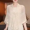 Xale com nó em V para mulheres, cor sólida, versátil, elegante, emagrecedor, de alta qualidade, cachecol de outer wrap da moda, estilo de roupa feminina estiloso