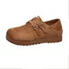 Zapatos Birkenstock de cuero genuino de suela plana de cobertura total para mujer, nuevo modelo de otoño 2026, mocasines de suela blanda, zapatos de un solo uso deslip-on de doble uso