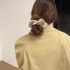 Celebridad coreana de Internet, bloguera, popular, otoño e invierno, alta gama, sentido del terciopelo, anillo para el cabello, intestino grueso, lazo de moda simple, anillo para el cabello, cuerda para el cabello