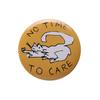Comércio exterior mais vendido formato de gato redondo de desenho animado lata broche ins personalidade letras distintivo acessórios