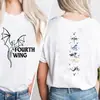 Transfronteiriça 180G Quarta Asa Harajuku Mange Camiseta Basgiath Guerra Fash