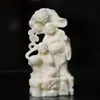 Fruta de Marfim Esculpida Lótus Buda Maitreya 11*5,5*3,5cm Artesanato para Decoração de Casa Sala de Estar Sala de Chá Mesa