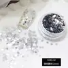 Lantejoulas para nail art em formato de coração com laser de celebridade da internet, atacado, estrelas mágicas japonesas, borboleta, redondo, adesivo para unha DIY