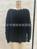 Suéter de Tricô Off-Shoulder Patchwork de Renda Faux Mink Estilo Europeu e Americano Transfronteiriço para Mulheres, Suéter de Manga Longa Estilo Solto e Preguiçoso
