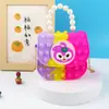 Bolso Bandolera Vanguardia para Hombro Niños Bandolera Bolso de Mano Perla Burbuja Bolso Bandolera de Silicona para Hombro Bolso Gelatina