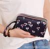Monedero al por mayor, bolsa para teléfono móvil, llavero, bolso de mano de lona con cremallera multicapa, bolso pequeño de mano para mujer, gran capacidad, madre, horizontal