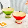 Plato Cerámico para Fruta Fresca para Sala de Estar Uso Doméstico Nuevo Modelo 2025 Alto Valor Estético Lujo Ligero Gama Alta Exquisito Plato para Fruta Manzana con Drenaje