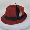 Sombrero de Lino de Verano Unisex para Niños Transfronterizo con Plumas de Colores, Sombrero Jazz Estilo Británico, Sombrero de Protección Solar para Actuaciones a Juego Padres e Hijos