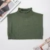 Estilo Elegante Tejido Elástico con Volantes Capa Interior Cálido Chal de Lana en Color Blanco y Negro Albaricoque Combinado con un Suéter Sudadera de Cuello en V