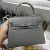 Bolsa Kelly Segunda Geração Padrão Palmeira 2026 Modelo Novo Bolsa Feminina de Alto Padrão Mini Bolsa de Mão Bolsa Transversal Texturizada para Mulheres