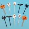 Cross-border para engraçado Halloween abóbora fantasma fruta garfo decoração de festa bolo garfo de frutas vara atacado