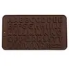Molde de azúcar de silicona 26 moldes alfanuméricos en inglés para repostería casera DIY molde para pastel de chocolate accesorios molde