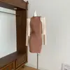 Cardigan Camisa de Tricô Curto Manga Longa Slim Fit para Chuva Showa para Mulheres, Versátil para Primavera e Outono, Pelo de Coelho Damasco e Preto