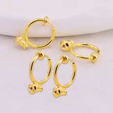 铜镀弹簧耳夹焊子弹头耳环耳夹无耳洞弹簧无需剪针耳夹转换器批发