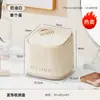 Mini Lixeira de Mesa Doméstica de Alto Valor para Sala de Estar Quarto Estilo Creme Tipo Prensa com Tampa Lixeira Peça Única Atacado