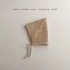 Gorro Coreano para Bebé Otoño e Invierno Cálido Cortavientos Protección para Orejas Gorro de Punto para Niños y Niñas Gorro con Cordones para Recién Nacido