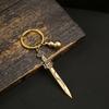 Llavero Colgante de Espada de Siete Estrellas de Latón Artesanías Antiguas Retro Colgante de Bolsa para Hombre y Mujer Dinero de Cinco Emperadores Calabaza