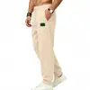 2026 Nuevos pantalones deportivos casuales de invierno estilo americano para hombre, de corte holgado, resistentes, modernos, con forro polar, para Amazon transfronterizo