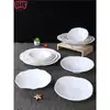 Platos Creativos Estilo Chino con Forma de Flor Blanca para Restaurantes, Hoteles y Posadas, Adecuados para Platos Salteados y Platos Fríos, Vajilla Comercial de Melamina