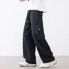 26 Pantalones Deportivos Casuales de Pierna Recta para Hombre de Primavera y Verano, Pantalones Anchos Sueltos Estilo Hong Kong, Pantalones de Trabajo Americanos tipo Paracaidista, Modernos