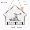 Gancho de Madera Gancho de Madera para Colgar en la Pared del Hogar Artesanía de Madera Letras Decorativas de Pared Gancho para Abrigos de Pasillo