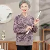 2026 Novo Suéter Cardigan de Tricô com Bordado para Mãe de Meia-idade e Idosa, Avó, Roupas para Pessoas Idosas
