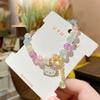 Pulseira de Contas Feita à Mão de Cristal Explosão Sanrio para Mulheres Atacado Pulseira Estudantil de Desenho Animado Cachorro Canela para Melhores Amigas e Casais