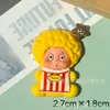 Acessórios pequenos de resina para DIY de desenho animado, em formato de estrela, para meninos, cola de cor creme, presilhas de cabelo, capas de celular, chaveiros para sapatos, chaveiros