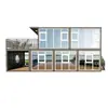 Casa móvel container de vidro para fachada cortina, escritório pré-fabricado, container residencial temporário, casa simples de painel móvel