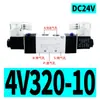 Válvula Solenoide de Doble Bobina de Cinco Vías y Dos Posiciones 4V220-10 4V320-08 4V420-15 Válvula Direccional Neumática de Doble Cabezal