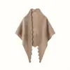 Lenço triângulo de renda de cashmere liso, xale cheongsam chinês vintage, cardigã de tricô artístico emagrecedor