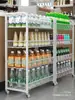 Estante Exhibidor de Snacks y Bebidas para Supermercado y Tienda de Conveniencia, Mostrador de Caja de Farmacia, Estante Pequeño Frente al Bar, Estante de Almacenamiento de Farmacia de Múltiples Niveles