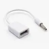 3.5 cabo OTG para carro cabo de áudio auxiliar cabo de dados para player de carro 3.5mm para USB fêmea pen drive Preto