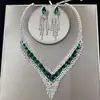 Atacado de Joias Transfronteiriço, Conjunto de Colar e Brincos Vazados com Strass para Jantar de Casamento, Entrega Rápida para a Temporada de Casamentos