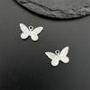 Accesorios de bricolaje de aleación de plata brillante, colgante de conexión porosa de tres agujeros para múltiples colgantes, pulsera de horquilla antigua, materiales de joyería con cuentas