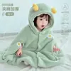 Capa de Bebê para Outono e Inverno, Roupa Externa de Algodão Acolchoada para Bebê, Lã Coral Espessa, Jaqueta Xale Infantil Expansível