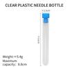 Tubo de aguja de plástico transparente, botella de almacenamiento de agujas, herramienta de costura de bricolaje hecha a mano, tubo de almacenamiento de agujas de coser a mano para el hogar, tubo de aguja