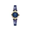 Reloj Vivian Rose Powder Reloj Rosa Oscuro Occidental Reloj de Cuarzo Saturno Banda de Acero Reloj para Mujer Pequeño Azul V Pequeño Reloj Dorado