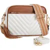 Novo transfronteiriço acolchoado bordado combinação de cores vintage bolsa de ombro alça de ombro bolsa mensageiro carteira bolsa para câmera simples multifuncional