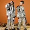 Ropa de Moda Street Dance Infantil Niños Traje plateado Xi Hip Hop Infantil Calle Frita Niñas Tambor Ropa de Actuación Día de Año Nuevo