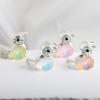 Cuentas de Aleación con Incrustaciones de Diamantes Color Mocha con Forma de Pájaro, Cuentas de Bola de Diamantes de Aleación con Agujero Recto DIY Cadena para Teléfono Llavero Cadena para Bolso Accesorios Resistentes