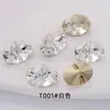 Botones de Cristal de Alta Gama, Ovalados con Pasador Cruzado y Punta Inferior, Accesorios de Ropa con Diamantes Cosidos a Mano, Accesorios para Joyería DIY