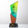 Novo Troféu de Cristal Colorido de Alta Qualidade Grande Empresa Funcionário Excelente Atividade de Reunião Anual Prêmio de Honra Stand Prêmio Medalha