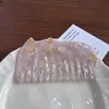 Pente de Cabelo Acetato Coreano de Dentes Largos, Pente Gatinho Fofo Retrô, Pente de Cabelo Portátil com Estampa de Leopardo Antiestático