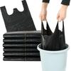 Fábrica por atacado preto engrossado cozinha doméstica saco plástico descartável grande colete médio saco de lixo portátil