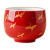 Taza de Maestro de Grulla en la Nube Taza Individual Taza de Té de Cerámica Taza de Té Pequeña Rojo Ciudad Prohibida Juego de Té Kung Fu Taza de Té China